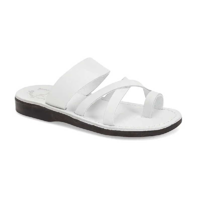 The Good Shepherd - Leather Toe Loop Slide | White