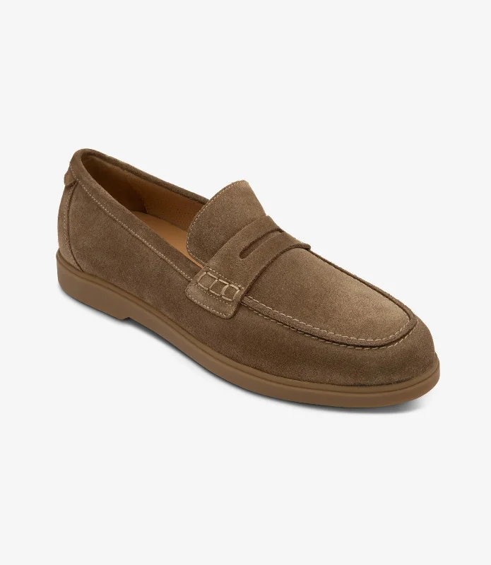 LOAKE Lucca Loafer Shoe - Flint Suede