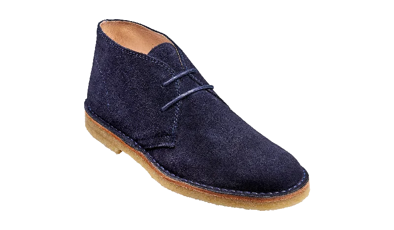 Barker Monty Desert Boot - Navy Suede