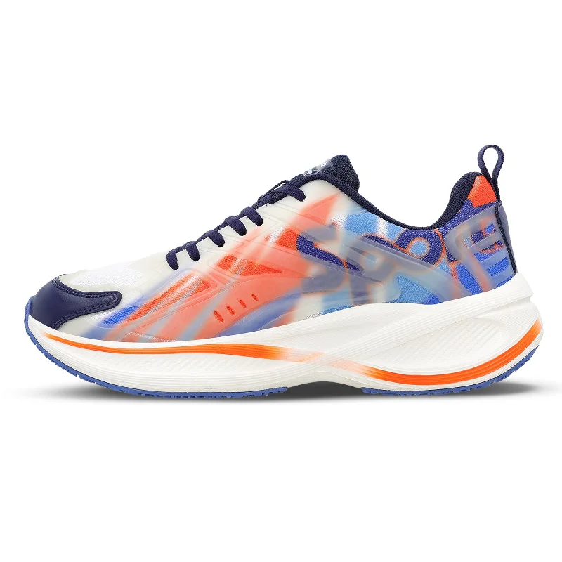 Men's Night Glow Sports Shoe - WS9134 Navy Blue Orange