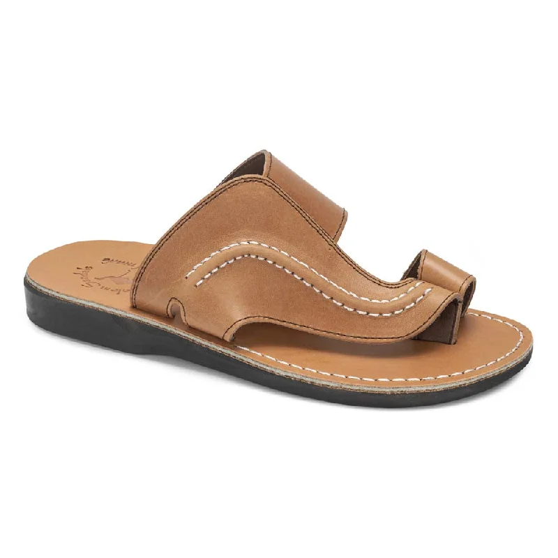 Peter - Leather Toe Strap Sandal | Tan