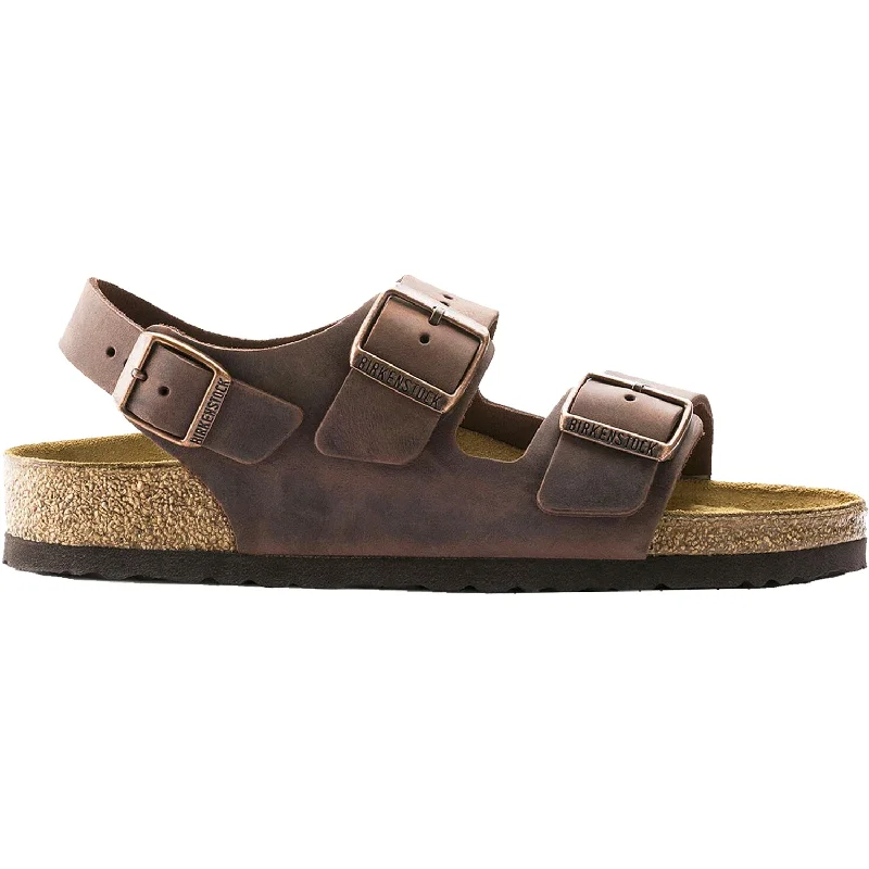 Unisex Birkenstock Milano Habana Oiled Leather