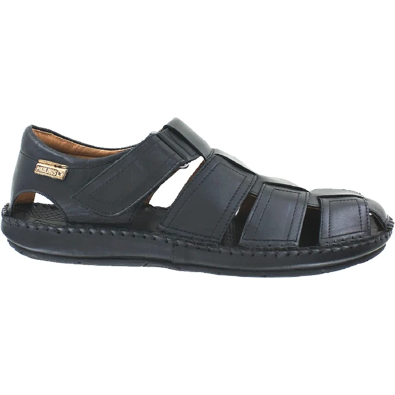 Men's Pikolinos Tarifa Fisherman Sandal 06J-5433 Black Leather