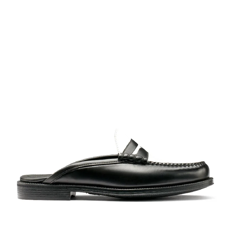 G.H. Bass Men's Winston Mule Easy Weejun in Black/White