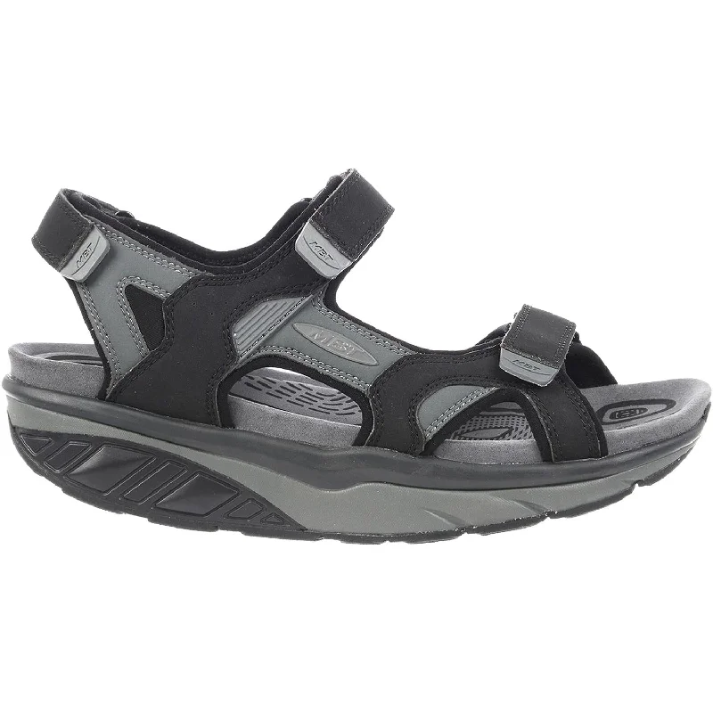 Men's MBT Saka 6S Sport Sandal Black/Charcoal Synthetic