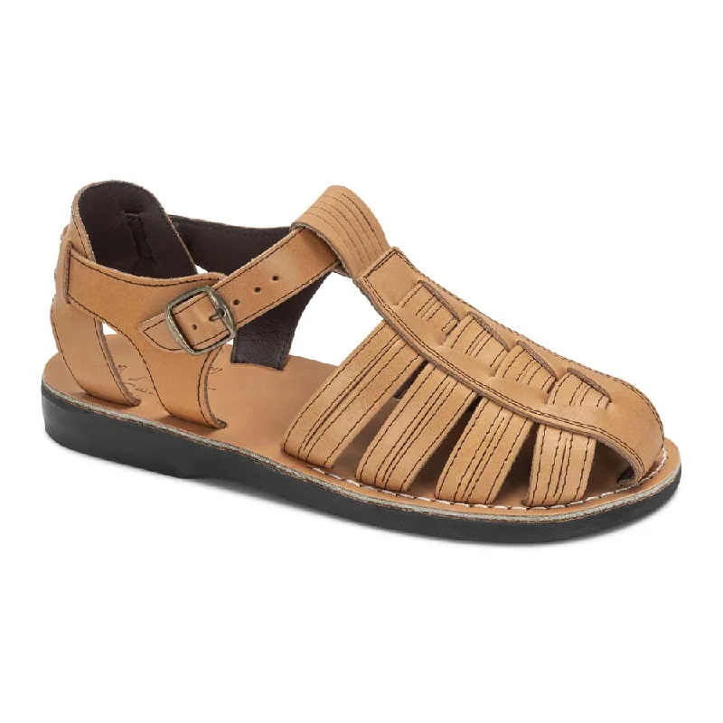 Barak - Leather Closed Toe Sandal | Tan