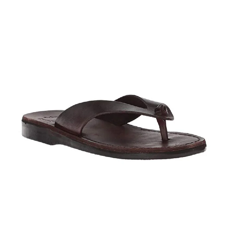 Solomon - Leather Flip Flop Sandal | Brown