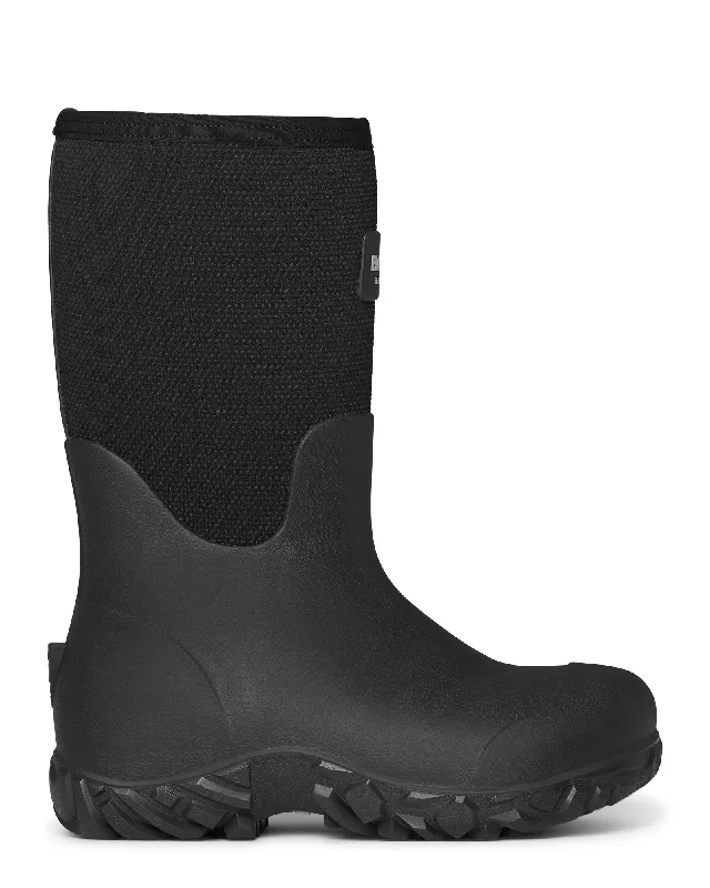 Bogs Mens Black Rubber/Nylon Workman CT Work Boots