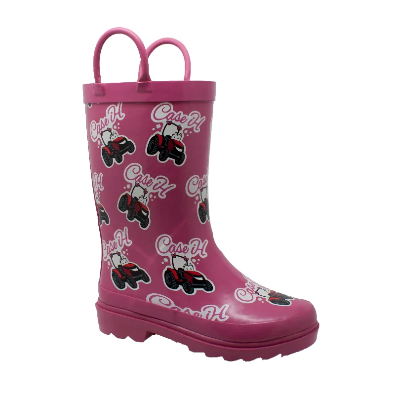 Case IH Toddler Girls Pink Rubber Work Boots