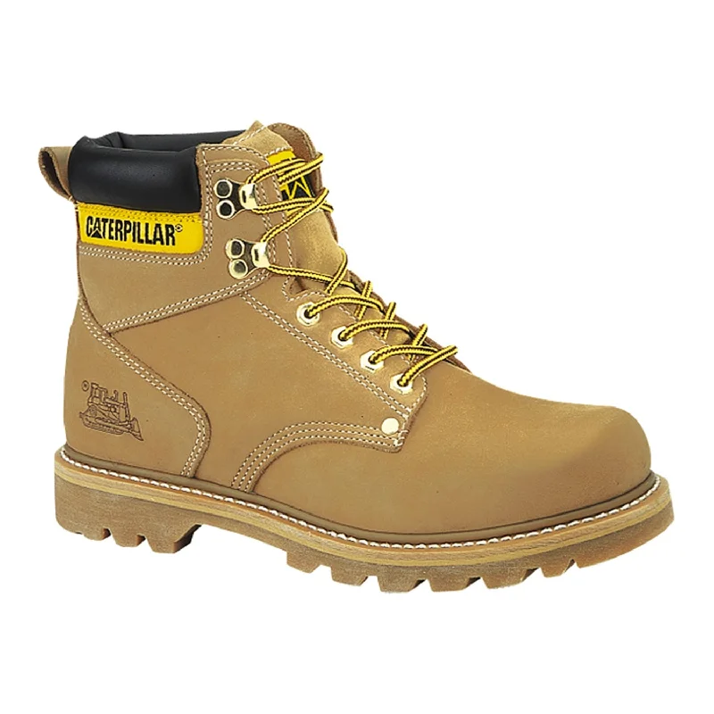 CAT Mens Second Shift Honey Nubuck Work Boots