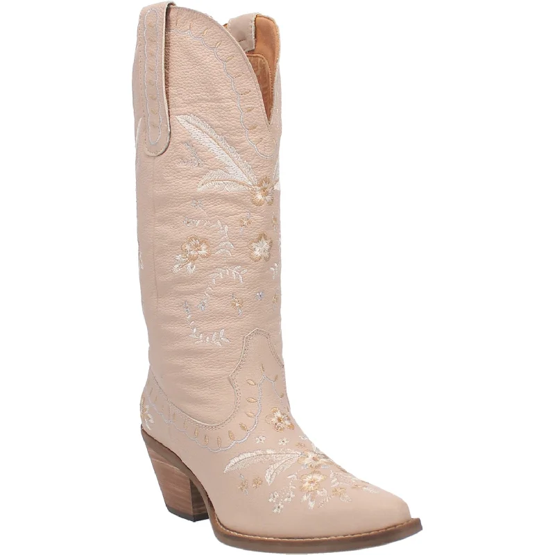 Dingo Womens Full Bloom Cowboy Boots Leather Sand