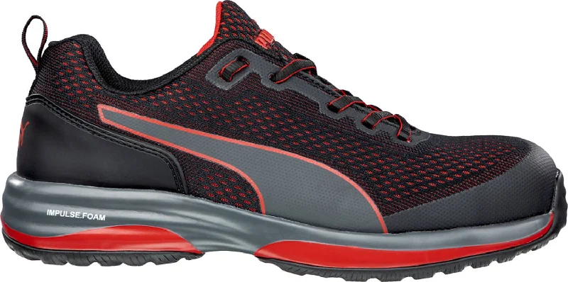 Puma Safety Red Mens Mesh Speed Low EH CT Motion Cloud Work Shoes