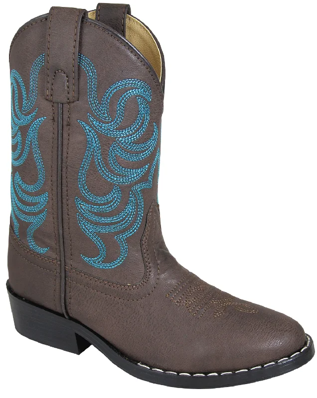 Smoky Mountain Boots Youth Unisex Monterey Brown Faux Leather Blue