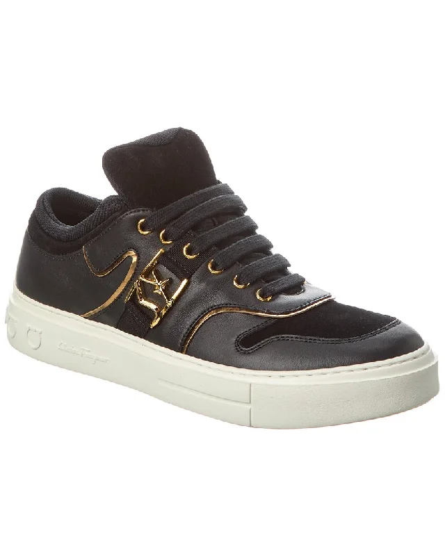 Ferragamo Beck Suede & Leather Sneaker