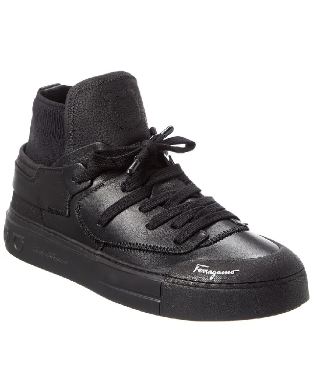 Ferragamo Neely Leather Sneaker