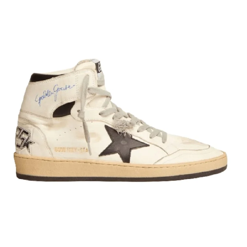 Golden Goose Sky-Star Signature on the Ankle and Black Star Men's Sneakers