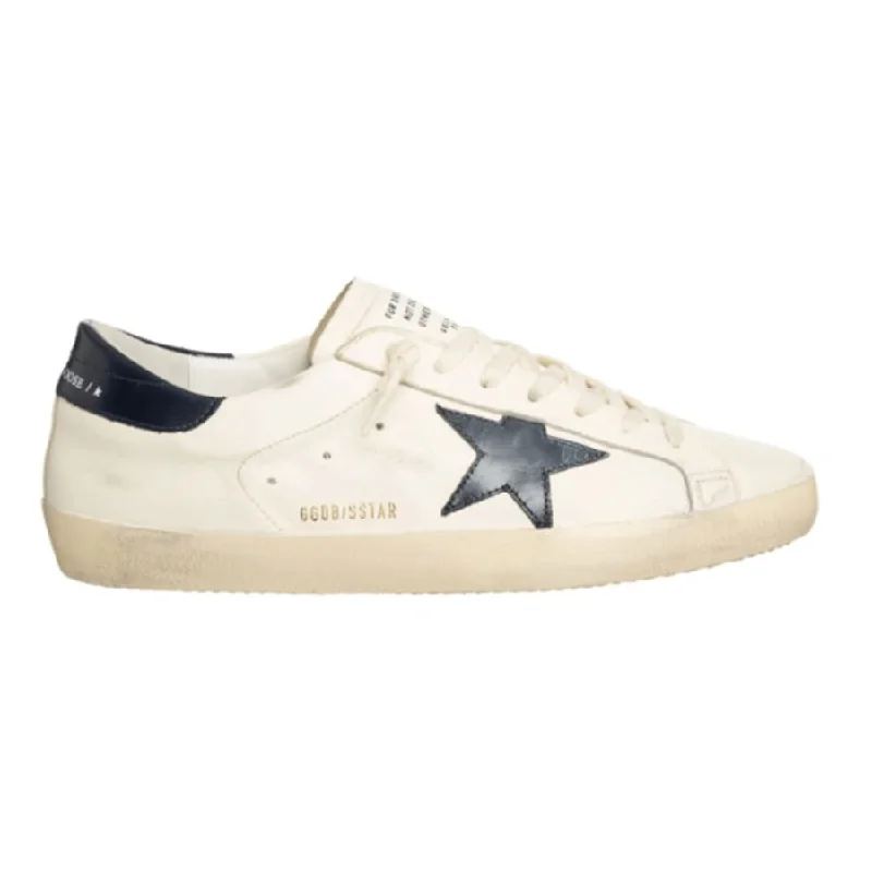 Golden Goose Superstar Night Blue Star and Heel Tab Men's Sneakers