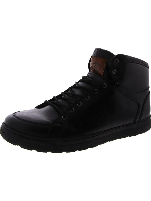 M180 Mens Faux Leather Lace-Up Casual And Fashion Sneakers