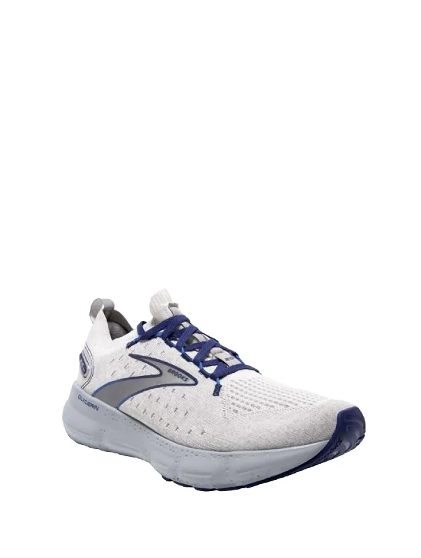 Men Glycerin 20 Stealthfit Running Shoes In Oyster/alloy/blue Depths