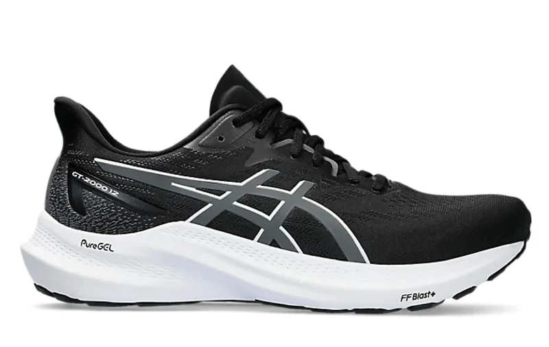 Men’S Gt-2000 12 Running Shoes- Wide/ 4E In Black/carrier Grey