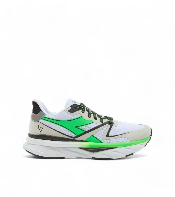 Men's Atomo V7000 Running Shoes In White/green Fluo/black