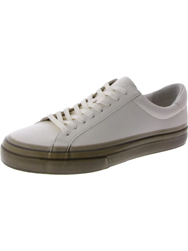 Mens Faux Leather Lifestyle Casual And Fashion Sneakers