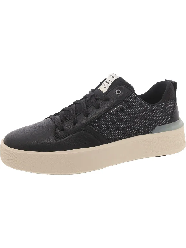 Mens Faux Leather Lifestyle Casual And Fashion Sneakers