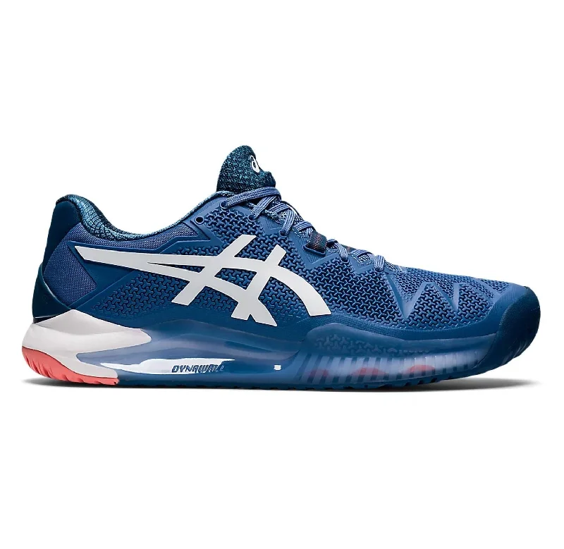 Men's Gel-Resolution 8 Tennis Shoes In Blue/white