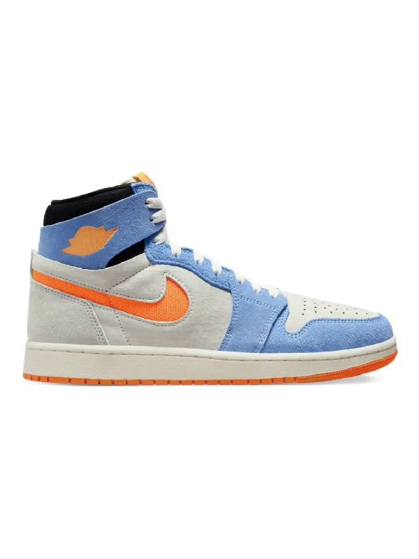 Men's Jordan 1 High Zoom Air Comfort 2 Sneaker In Royal Pulse Alpha Orange