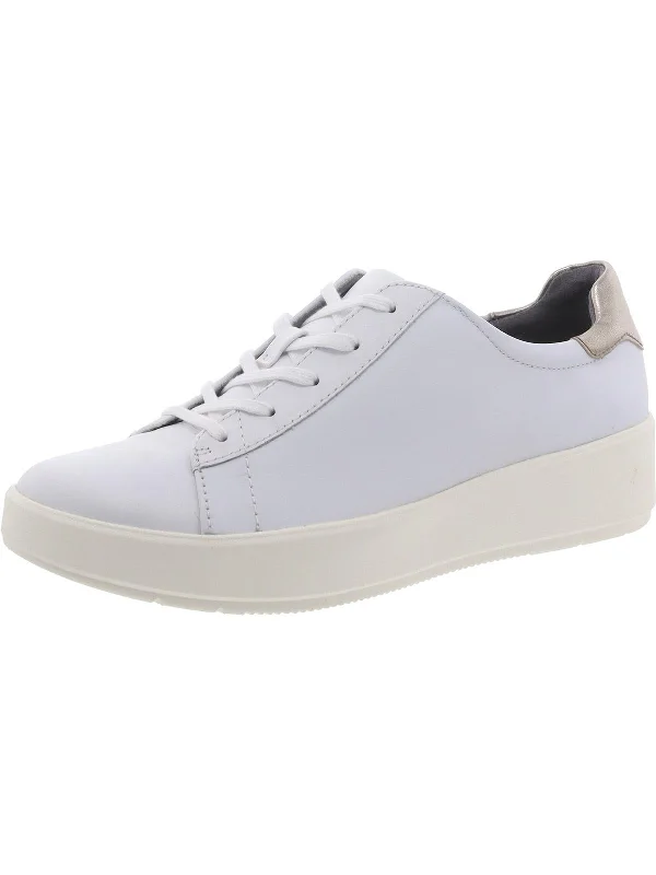 Mens Leather Lace up Casual And Fashion Sneakers