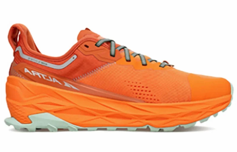 Men's Olympus 5 Trail Running Shoes In Orange