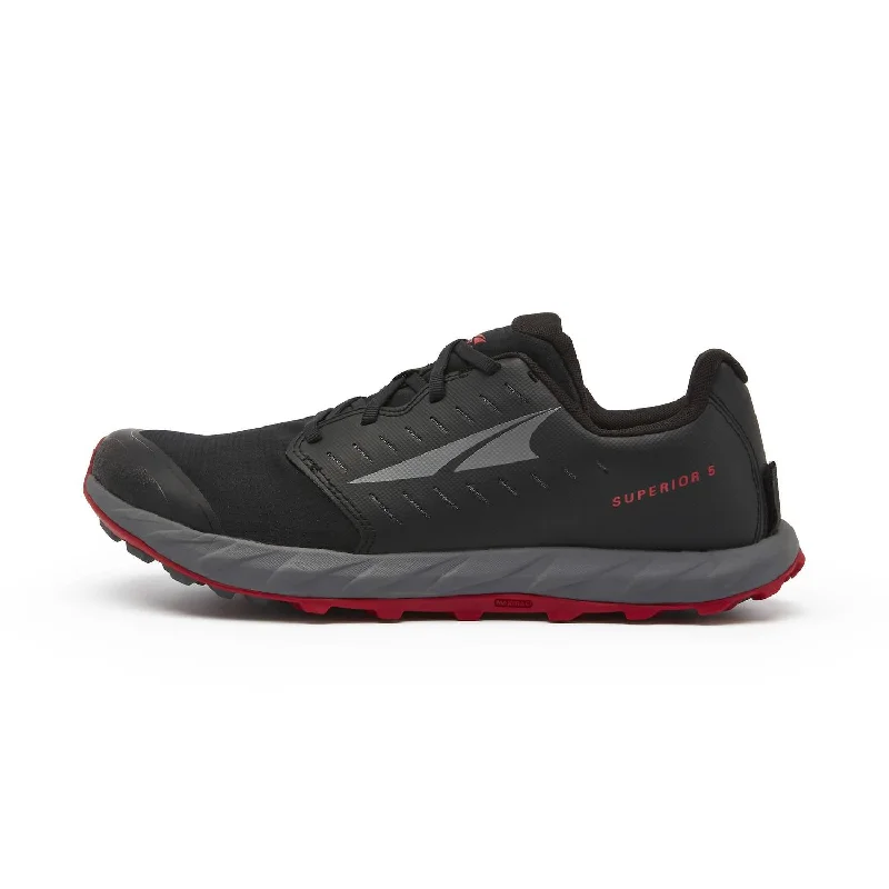 Mens Superior 5 Trail Running Shoes In Black/red