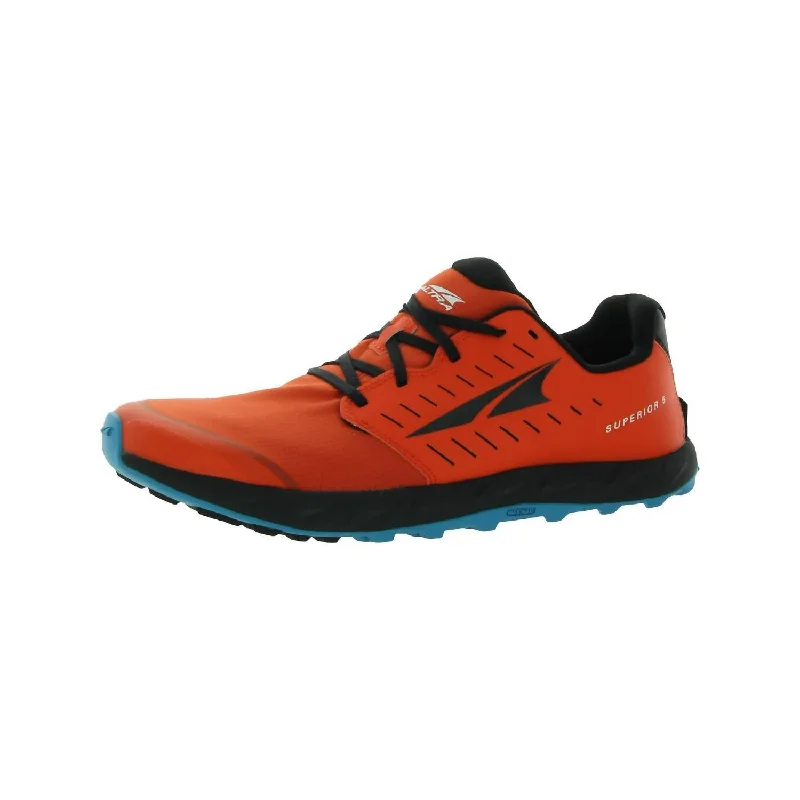 Men's Superior 5 Trail Running Shoes In Orange Black