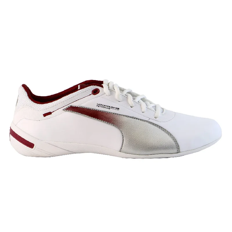 Puma Touring Cat Mercedes Grid Motorsport Fashion Shoe - White/Puma Silver/Biking Red - Mens