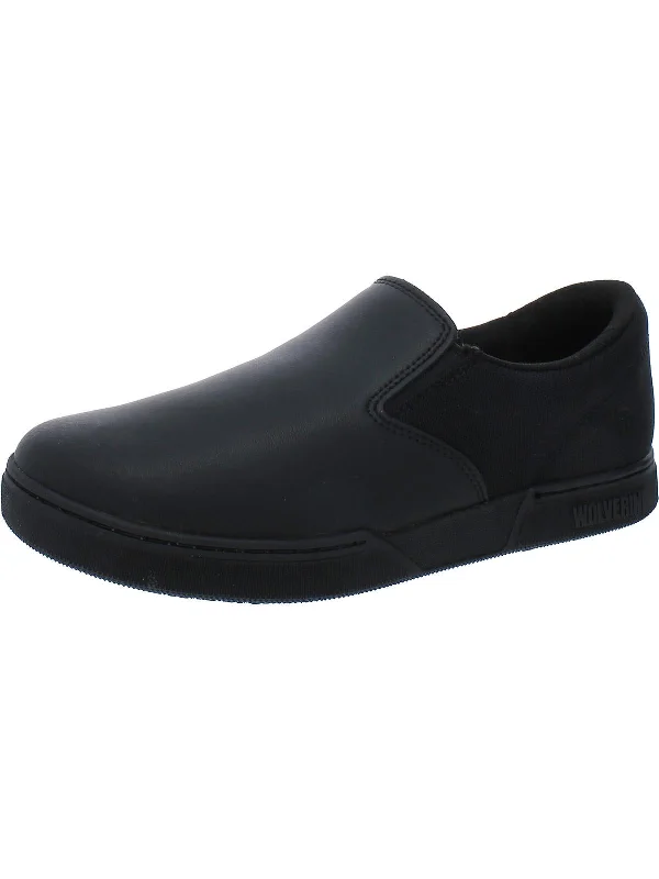 Urban Eatery FX Mens Leather Slip-On Casual and Fashion Sneakers