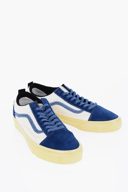 Vans Two-Tone Leather And Fabric Low-Top Sneakers