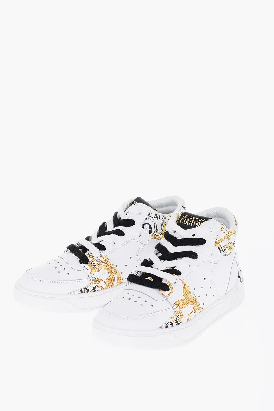 Versace JEANS COUTURE Baroque Printed Leather STARLIGHT High-Top Sne